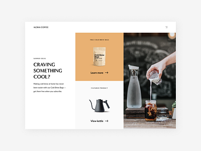 Minimalist Coffee Shop challenge coffee coffee shop dailyui design landing minimal minimalist ui ux web whitespace