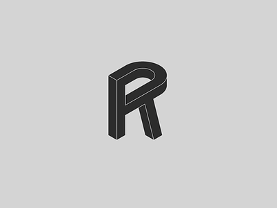 Impossible R branding graphic design isometric logo logo design mark minimal minimalism single letter mark