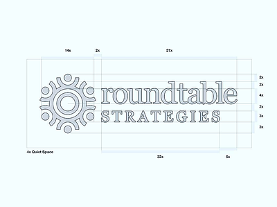 Final Roundtable lockup black and white brand brand identity branding designs geometric grid logo logo design mark minimal minimal design minimalist modern simple structure
