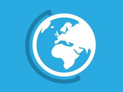 Globe flat globe logo vector