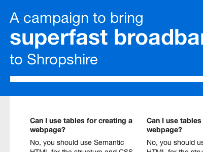 Superfast broadband