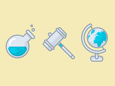 Jar, gavel, globe chemist gavel globe illustration international justice science
