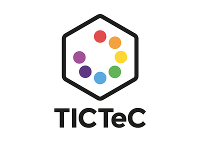 TICTeC logo brand diamond flat hexagon logo montserrat octagon polygon research simple