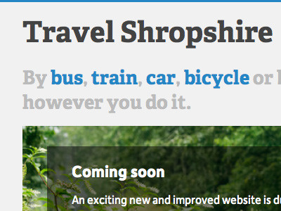 Travel Shropshire adelle depot single page