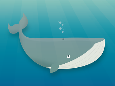 Whale illustration light ray ocean sea water whale