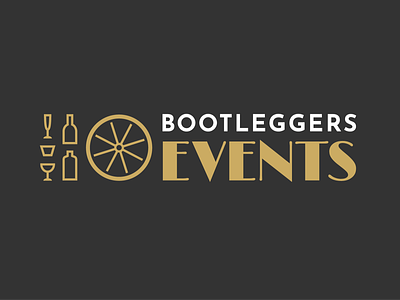 Bootleggers events drinks events logo old fashioned type vector