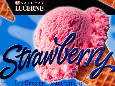 Lacerne Icecream bbranding icecream photoshop safeway typography