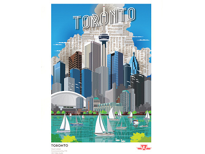 TTC Poster branding design illustration logo poster skyline toronto type typography