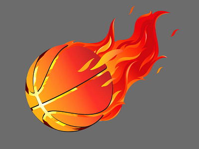 Fire Ball Basketball basketball flames flying sports