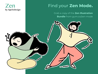 Zen - 17 Hand Drawn Illustrations for your Zen Mode