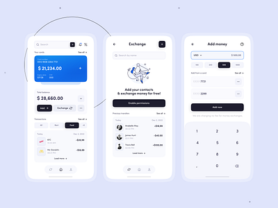 Financial transactions app - Mobile