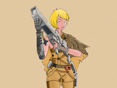 The girl who play with gun fantasy girl gun poca