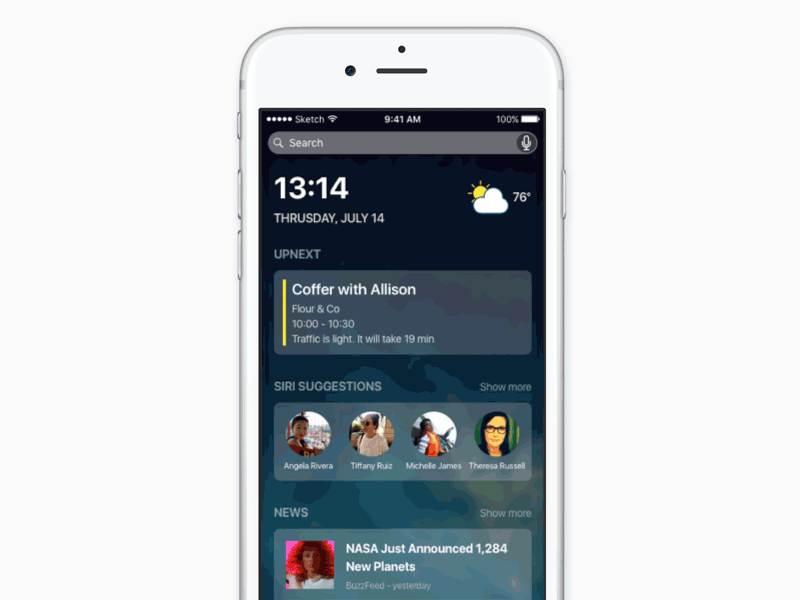 iOS 10 - Siri Suggestions