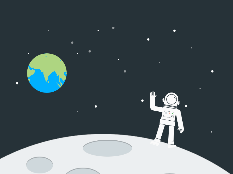 Armstrong walks on moon