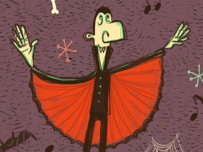 Halloween Dracula bat character desktop dracula halloween illustration illustrator scary spooky