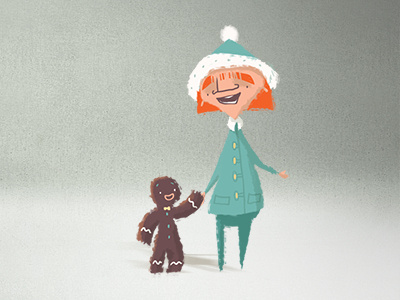 Christmas Elf Drbbb biscuits character christmas desktop elf free gingerbread man illustration illustrator seasonal wallpaper winter