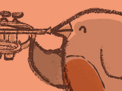 Trumpet Bird bird cute illustration robin trumpet