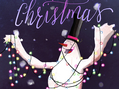Free Merry Christmas Snowman Screensaver Wallpaper