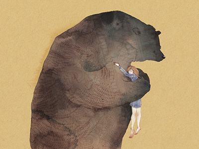 Bear Hug animal bear book childrens cuddle fairytale girl hug illustration illustrator story teddy