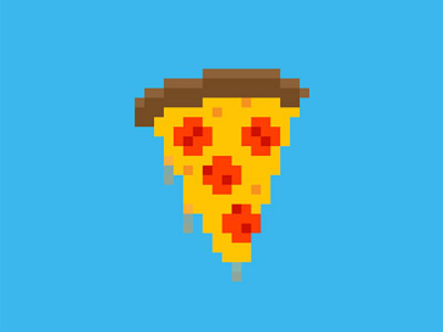 8-Bit Pizza CSS Animation 8bit animation css drip food grease pizza simple