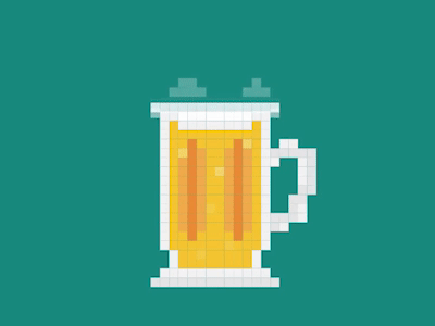8-bit Beer Mug CSS Animation 8bit animation beer beermug css mug