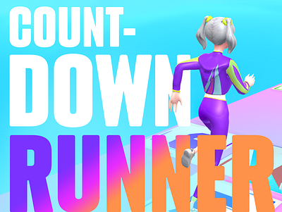Countdown Runner | Game Design 3d art 3drender blender character design design digital art game design graphic design hyper casual games ui