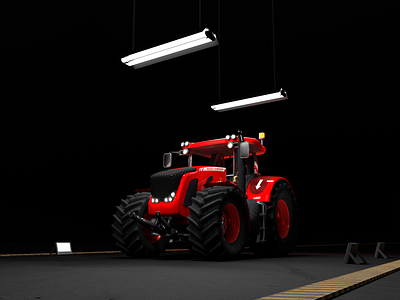 Tractor | Red 3d art 3d model 3drender blender farming rehanz substance painter tractor tractor model