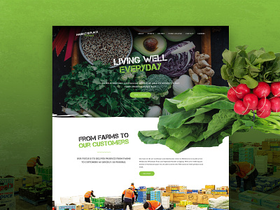 Market Place Fresh UI Design australia food food website fruit home page homepage market melbourne ui uiux user interface ux vegetable web design website website design