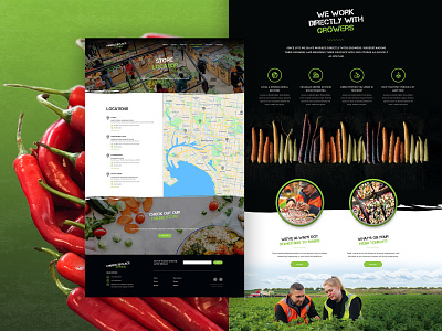 Market Place Fresh UI Design 02 australia food food website home page homepage market melbourne ui uiux user interface ux vegetable web design website website design