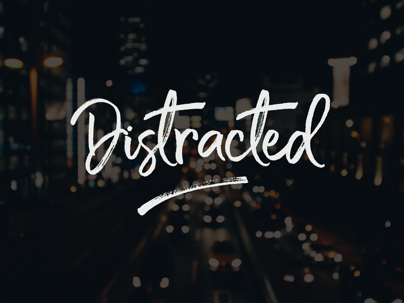 Distracted Animated Lettering after effects animation distracted handwriting lettering motion motion design motion graphics