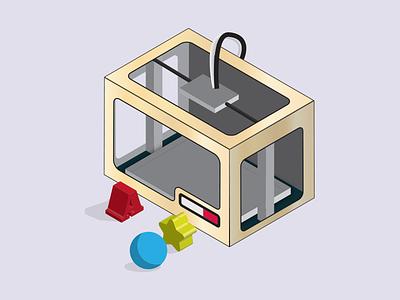 3D Printer 3d 3d printer illustration isometric printer