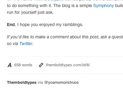 Themboldtypes.com Launch blog launch symphony writing