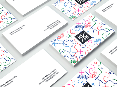 Iteration brand branding business cards colorful colourful geometric identity iteration logo mockup playful shapes