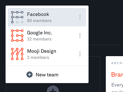 Team switcher facebook google modular mooji switcher team type