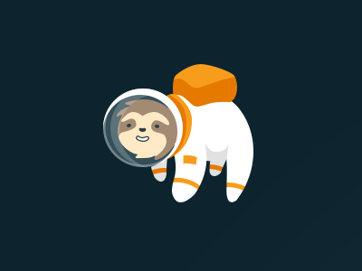 Sloth Animation animation astronaut gif sloth space spacesuit