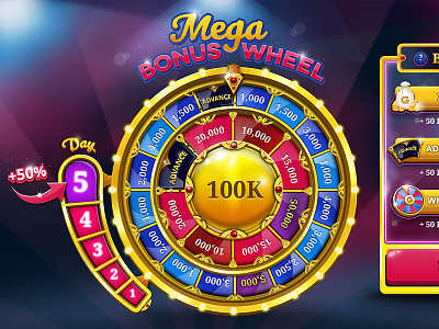Daily Bonus - Spin Wheel fortune gambino gambling mugames music lab poker slot social casino vegas wheel