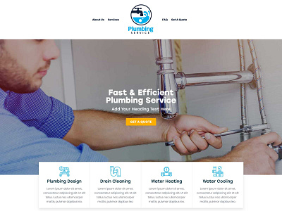 Plumbing Website ui ux web web design wordpress design