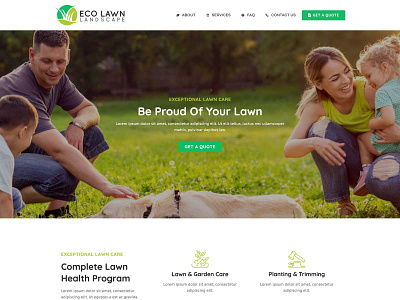 Lawn & Landscape Website ui ux web web design wordpress design