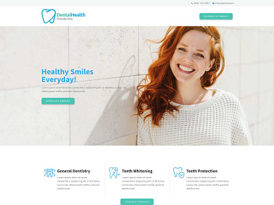 Dentist Website ui ux web web design wordpress design