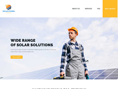 Solar Energy Website ui ux web web design wordpress design