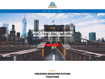 Construction Roofer Builder Website ui ux web web design wordpress design