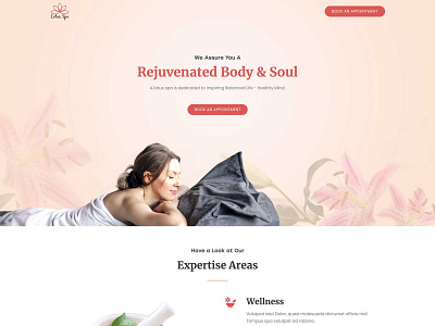 Spa or Salon Website ui ux web web design wordpress design