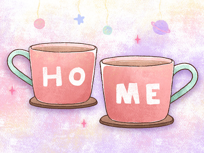 Mugs of love affinity designer chalk art coffee colourful cute drink hand drawing illustration ipad pro art love morning mug