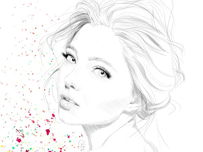Digital portrait illustration portrait procreate watercolour