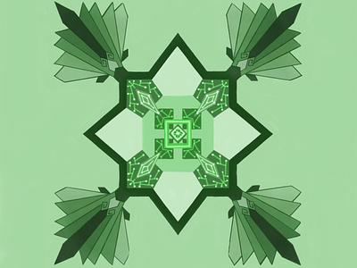 Green5 design digital art digital painting graphicdesign illustration mandala mandalaart minimal