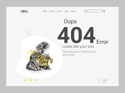 Daily ui, Day 08: 404 error branding design graphic design typography ui ux web