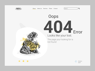 Daily ui, Day 08: 404 error