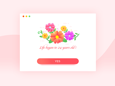 Hi,24! illustrations，flowers，