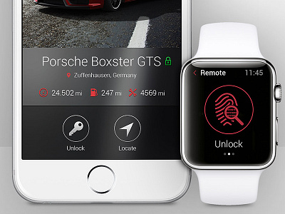 CarKit - iWatch Concept apple watch carkit concept interface iphone