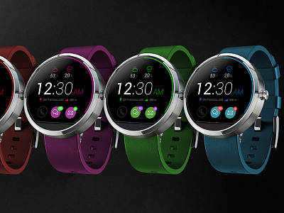 Moto360 - Smart Watch Concept - Colors interface moto360 smart watch